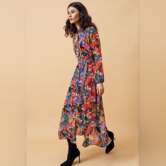 Emily Lovelock Maxi Dress M Tibetan Landscape - Picture 6 of 7